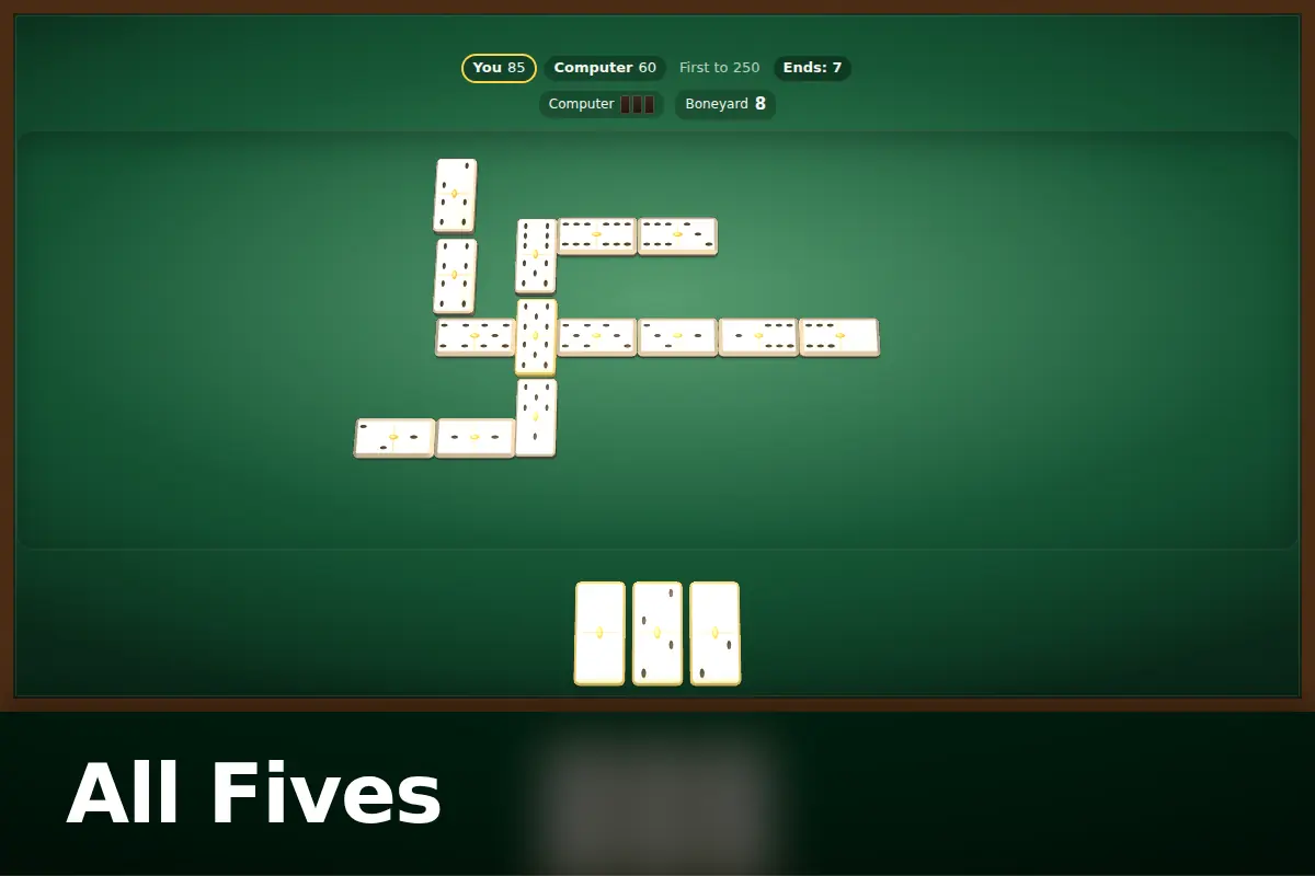 All Fives game screen