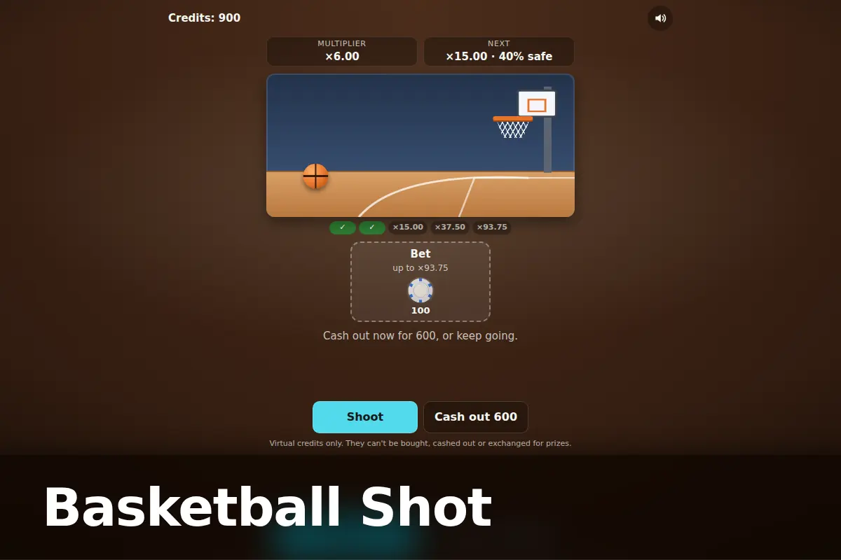 Basketball Shot game screen