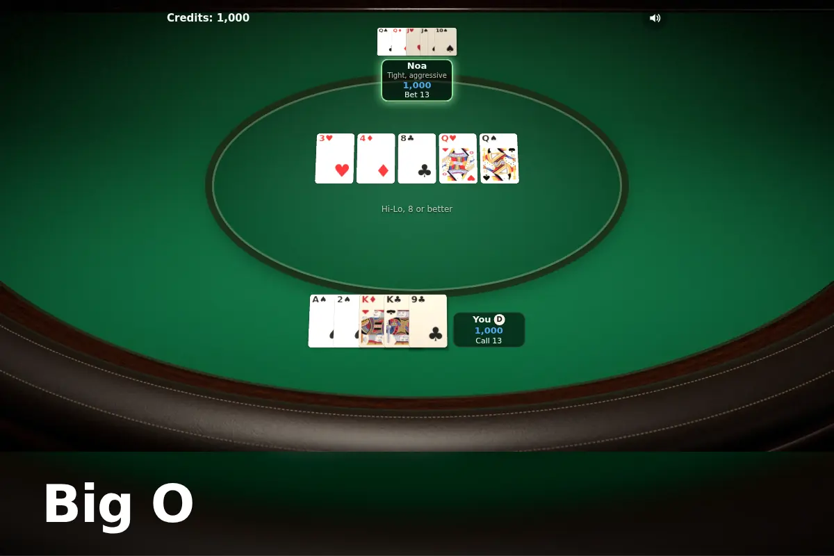 Big O game screen