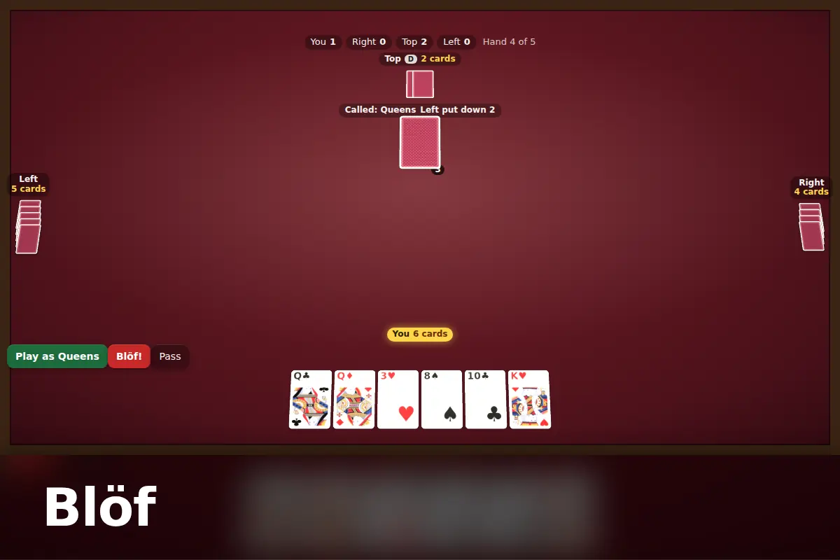 Blöf game screen