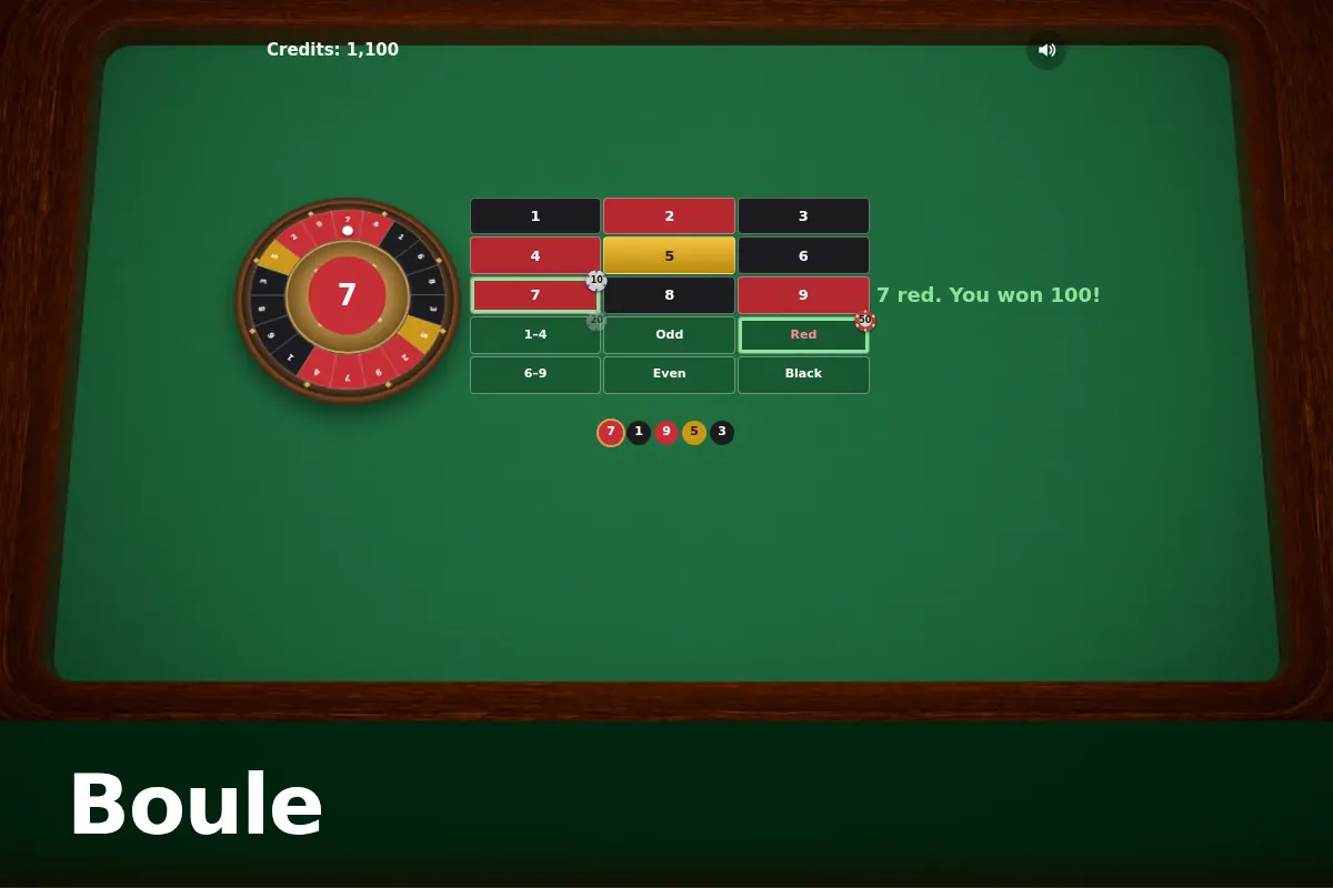 Boule game screen