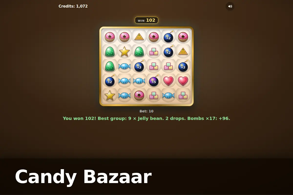Candy Bazaar game screen