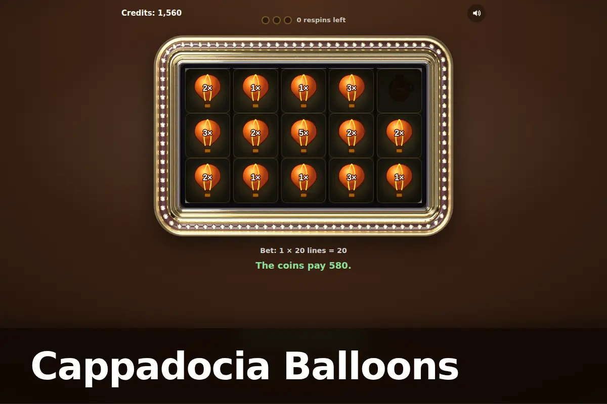 Cappadocia Balloons game screen