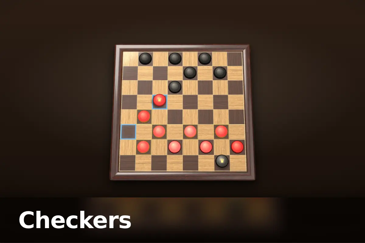 Checkers game screen