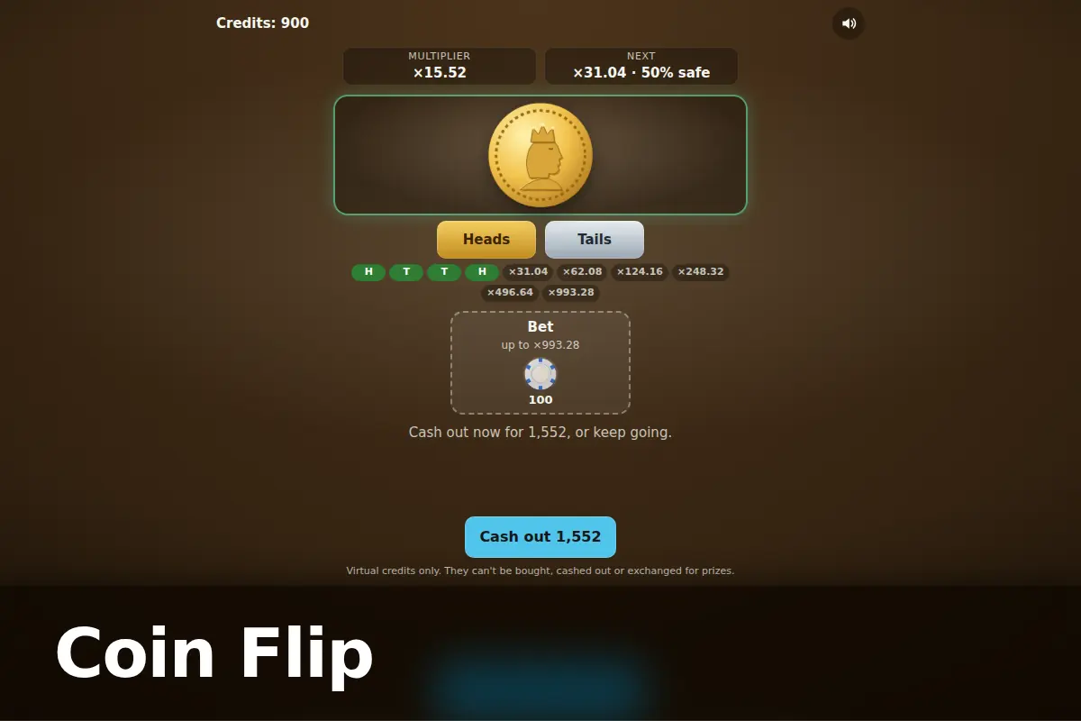Coin Flip game screen