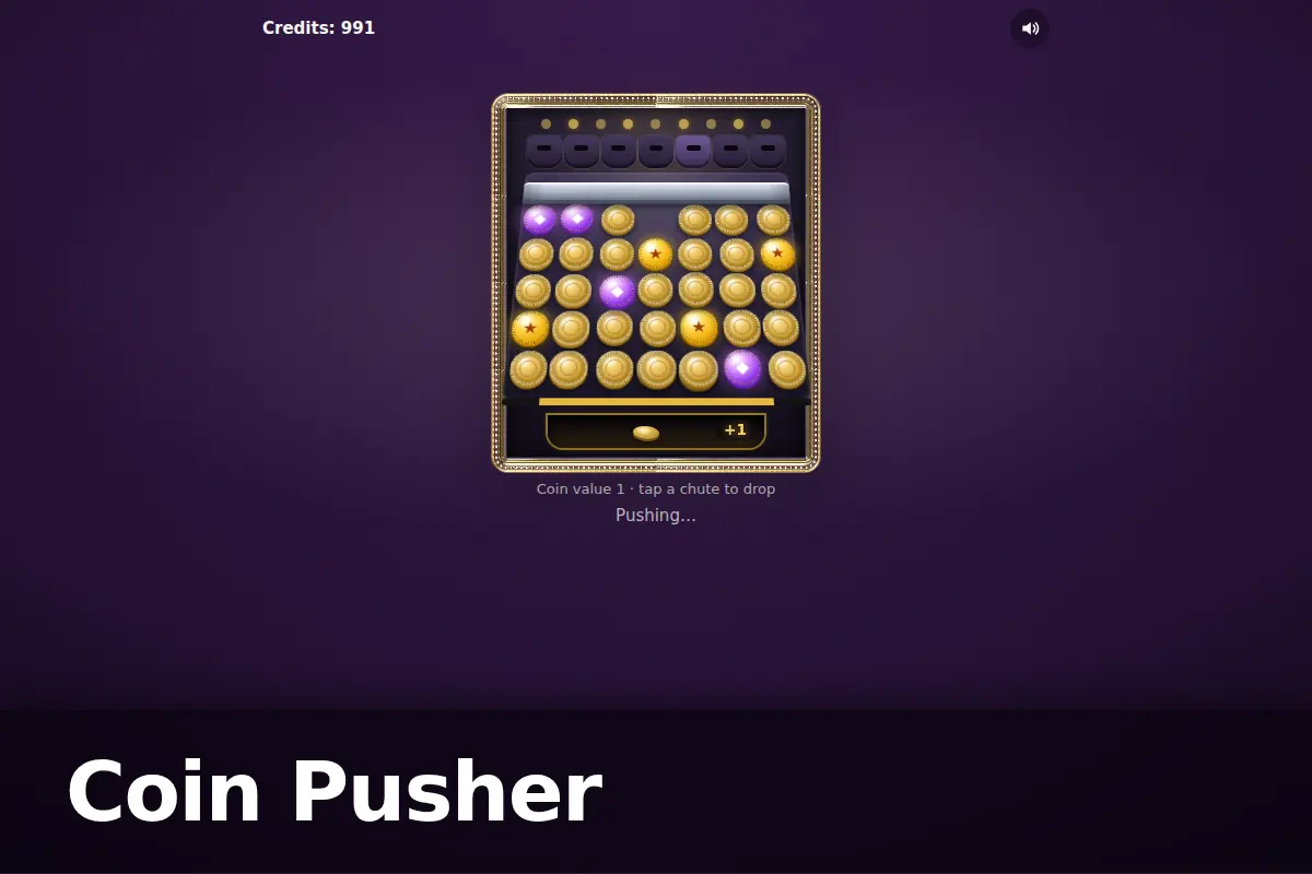 Coin Pusher game screen