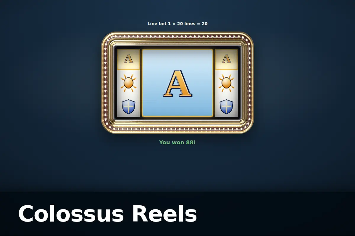 Colossus Reels game screen