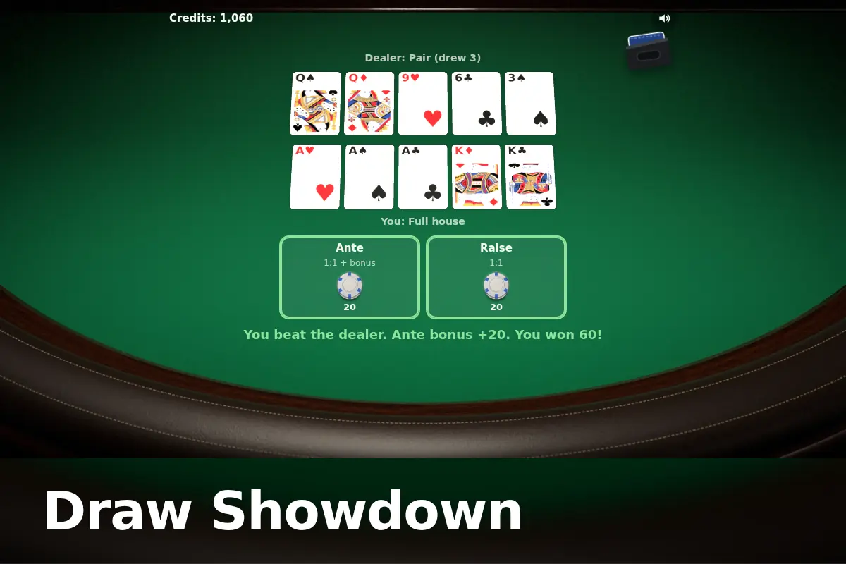 Draw Showdown game screen