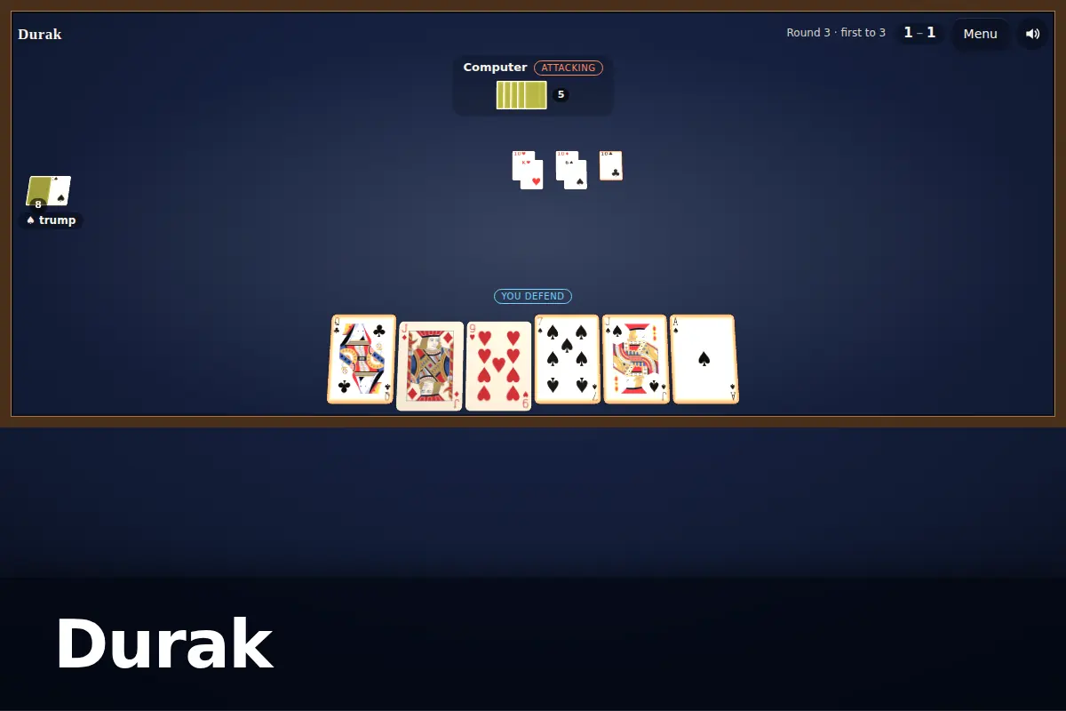 Durak game screen