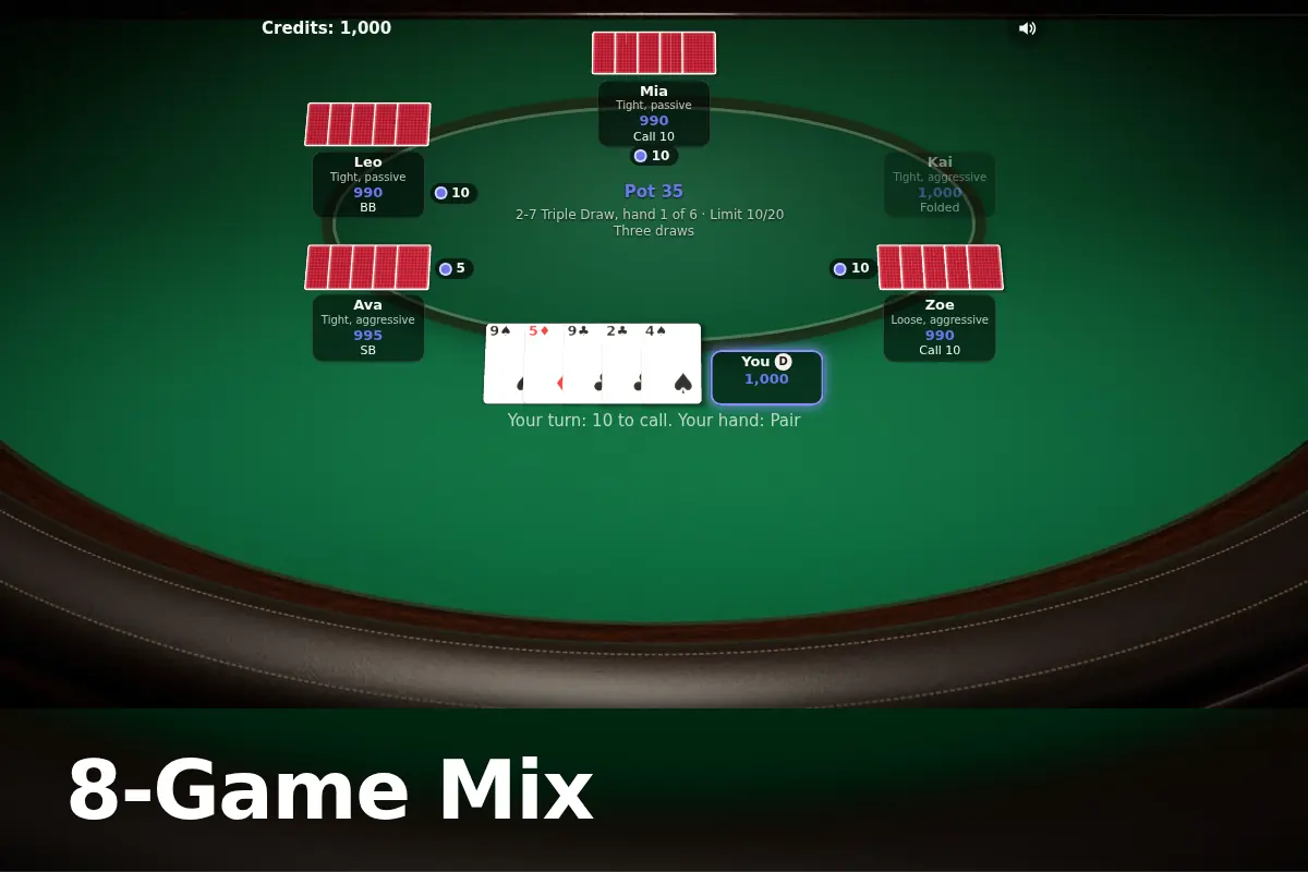8-Game Mix game screen
