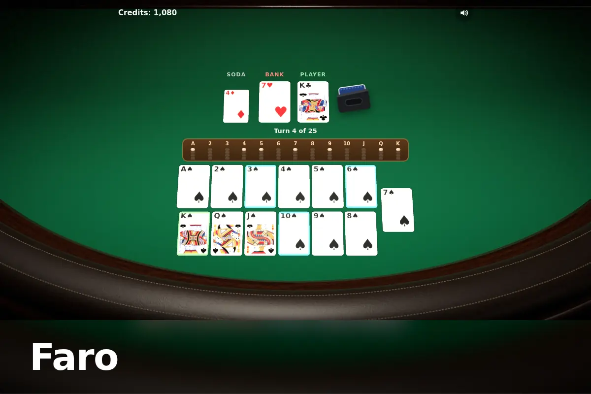 Faro game screen