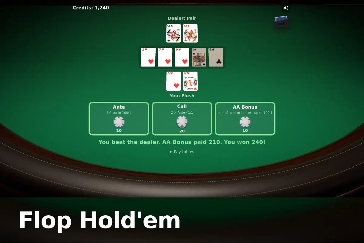 Flop Hold'em game screen