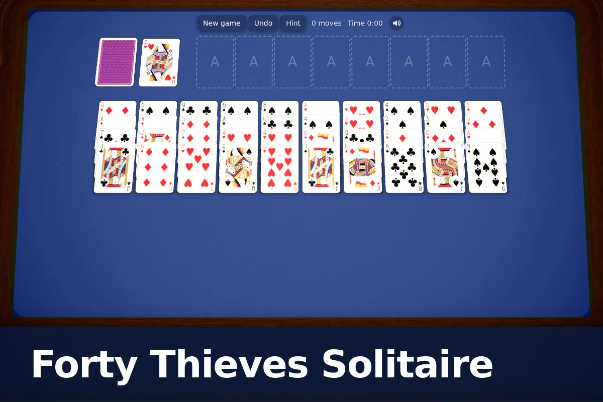 Forty Thieves Solitaire game screen