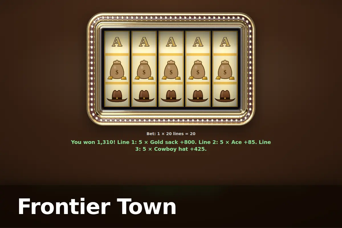 Frontier Town game screen