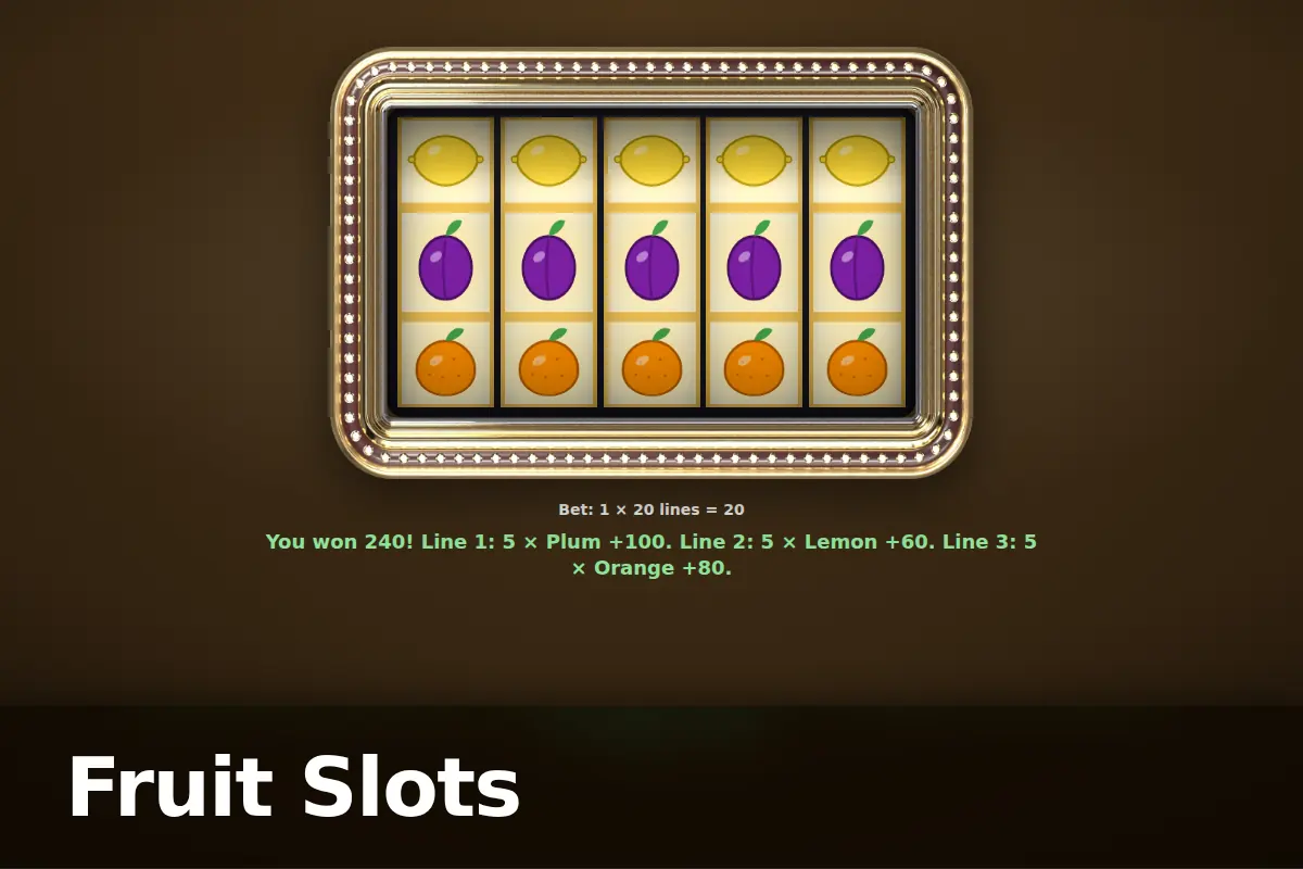 Fruit Slots game screen