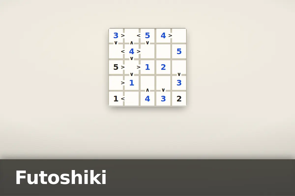 Futoshiki game screen