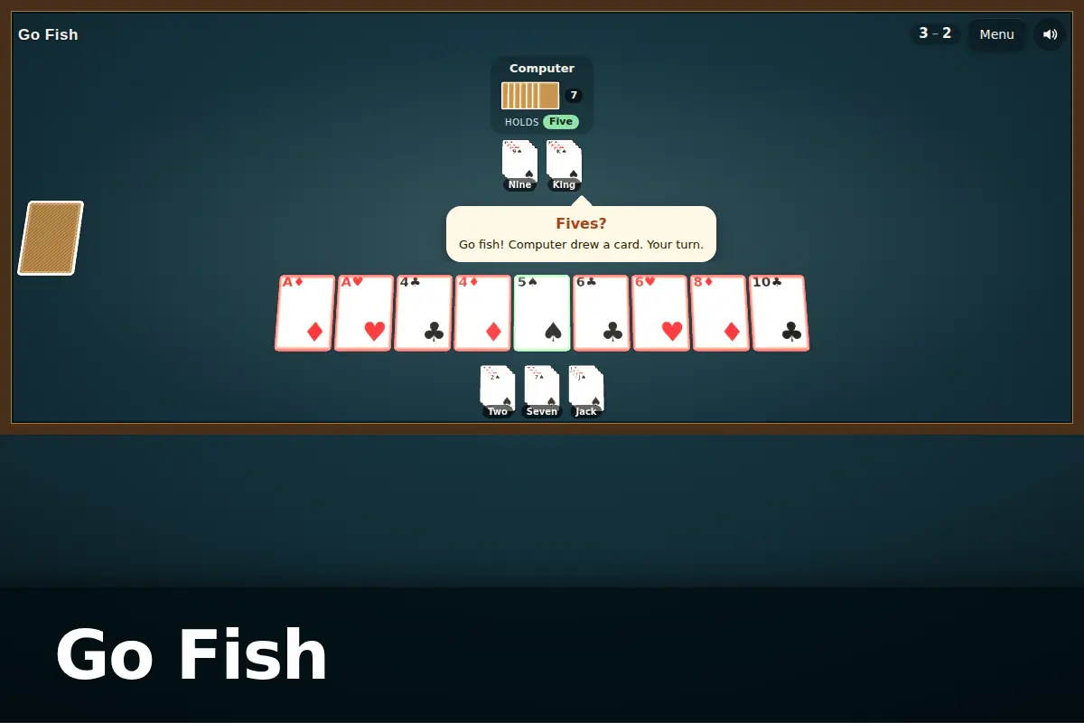 Go Fish game screen