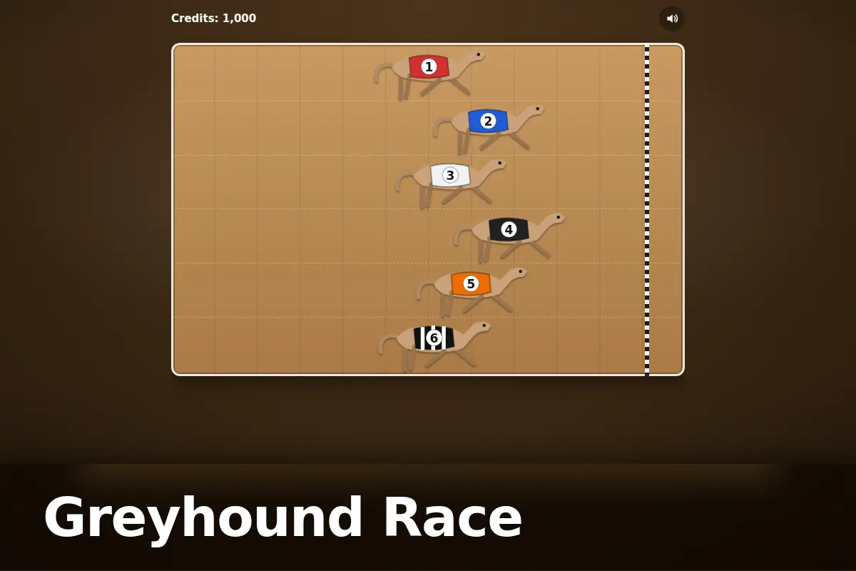 Greyhound Race game screen