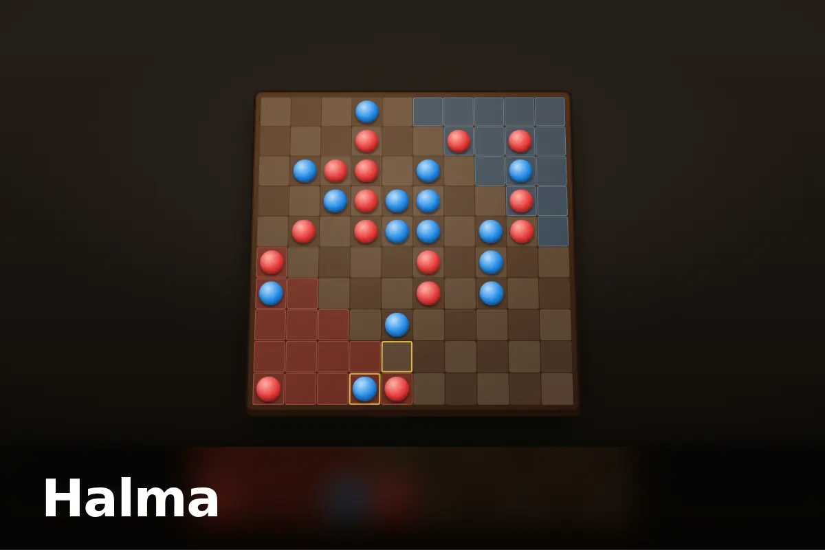 Halma game screen