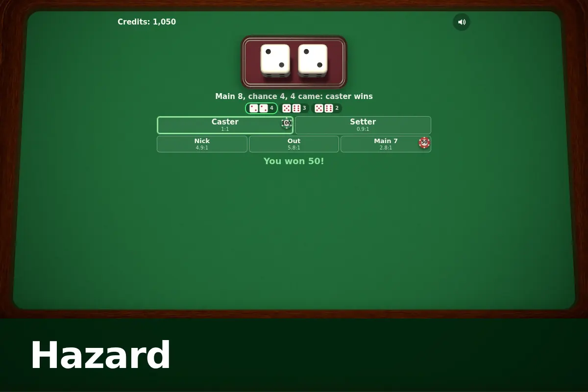Hazard game screen
