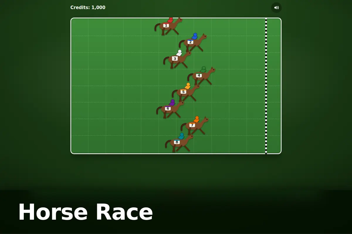 Horse Race game screen