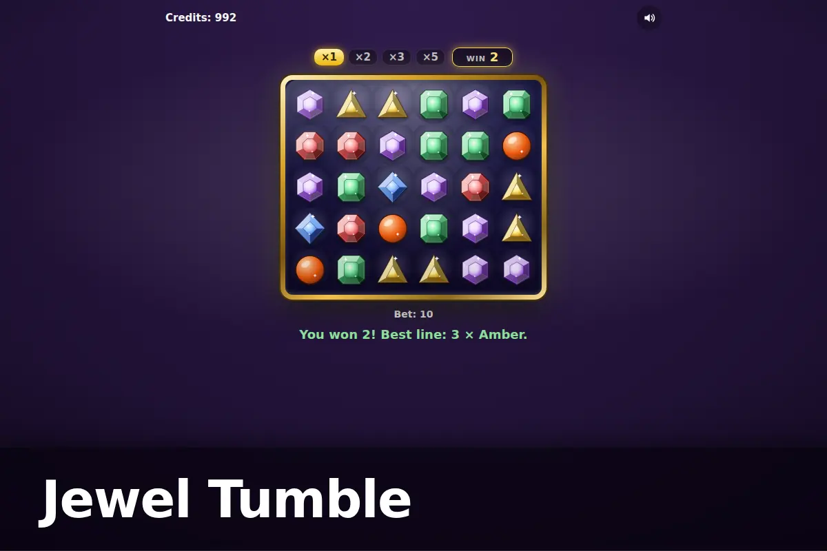 Jewel Tumble game screen