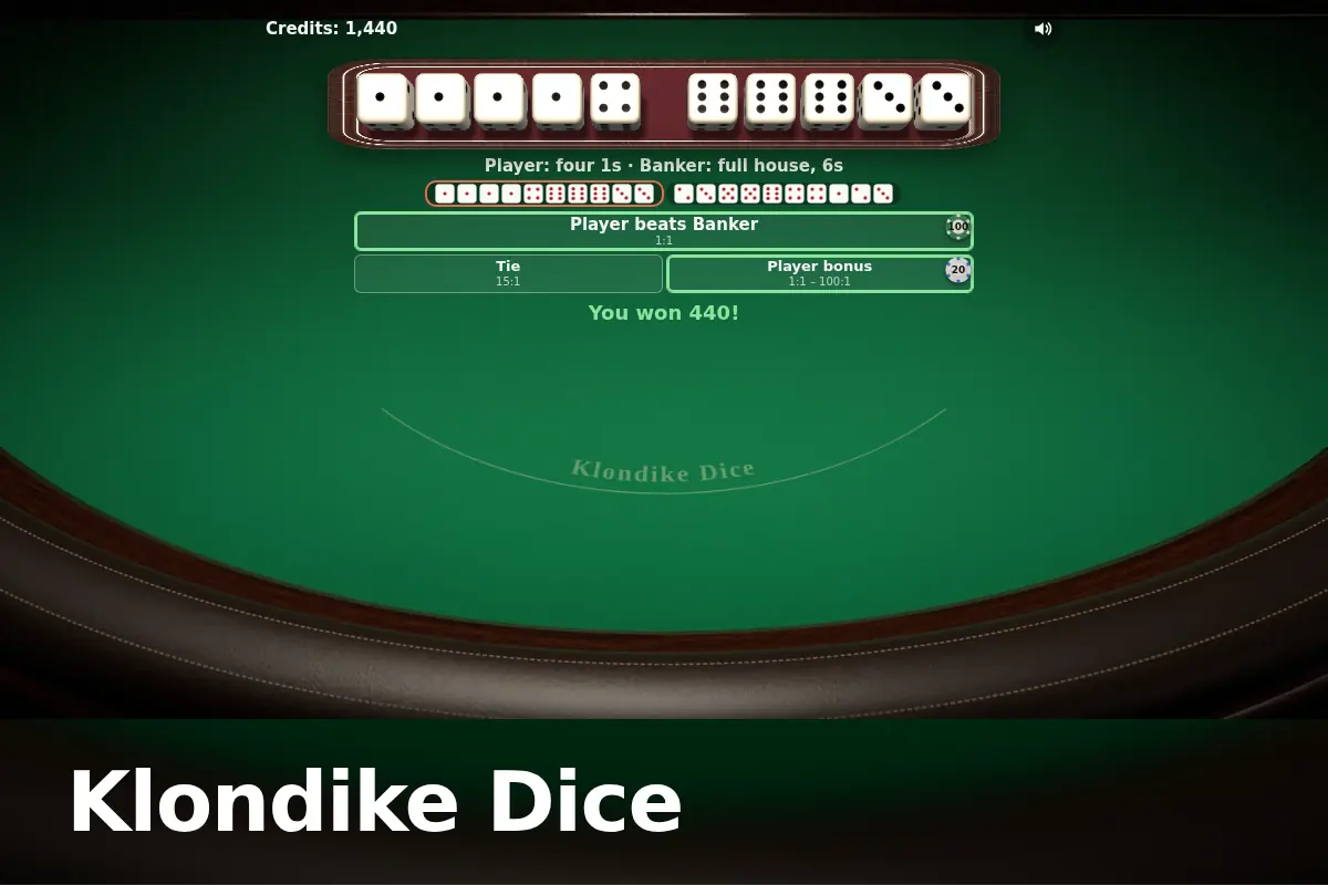 Klondike Dice game screen