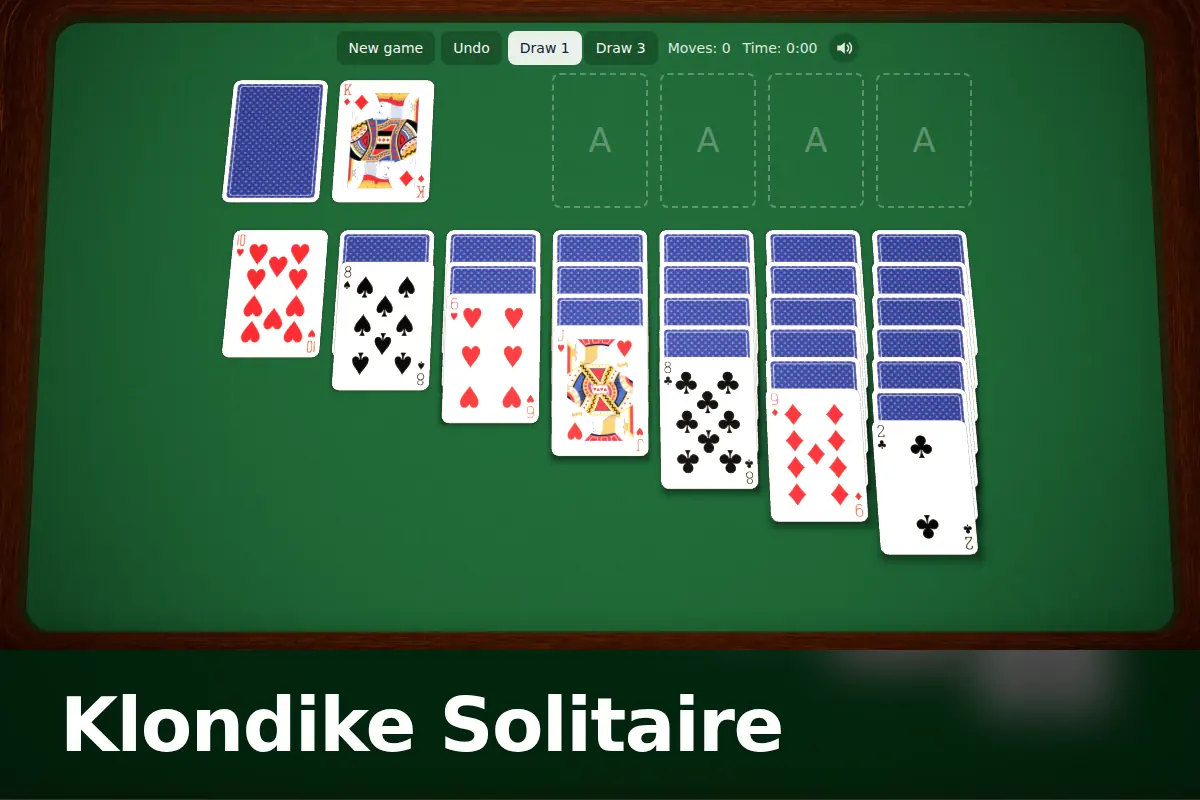 Klondike Solitaire game screen
