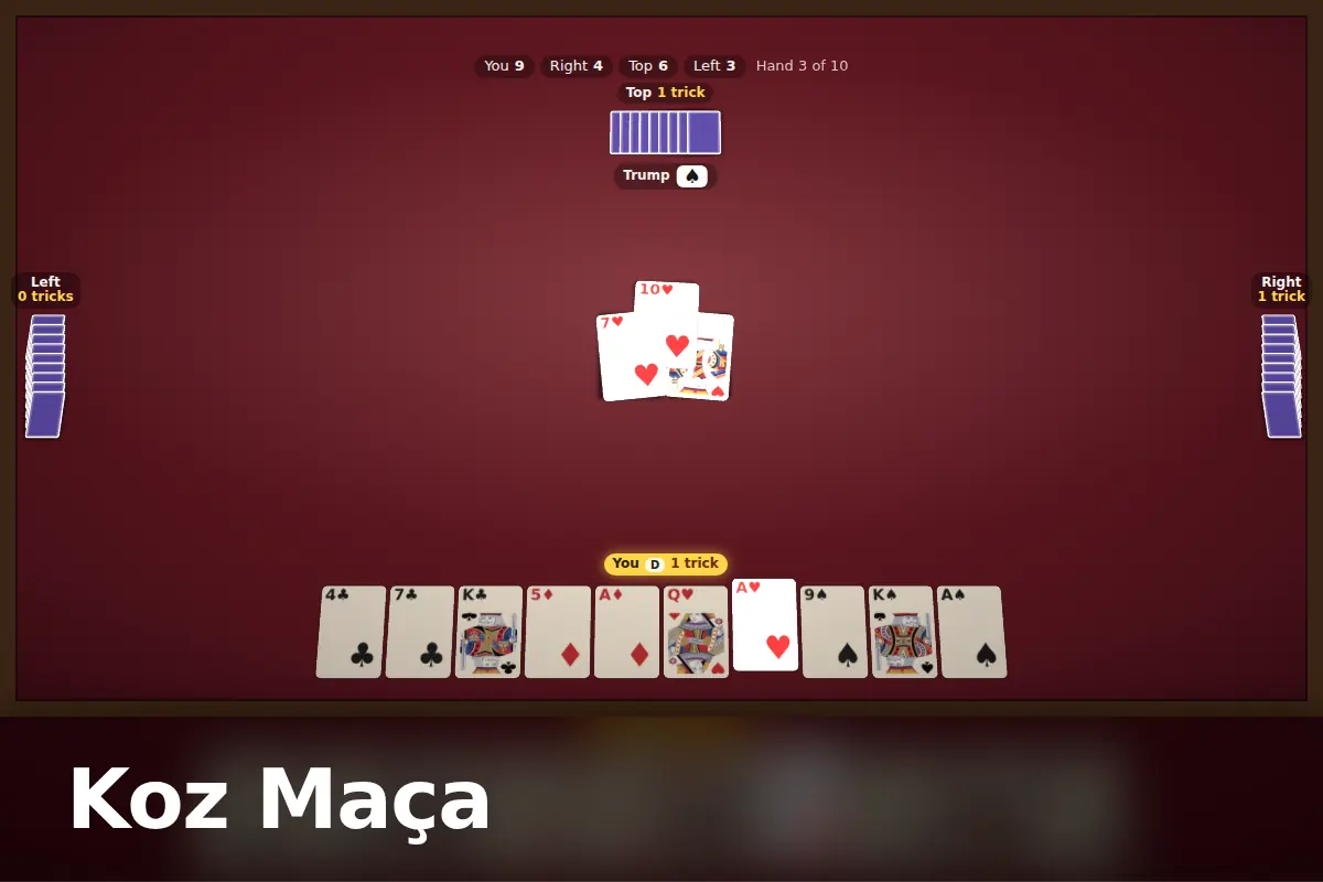 Koz Maça game screen