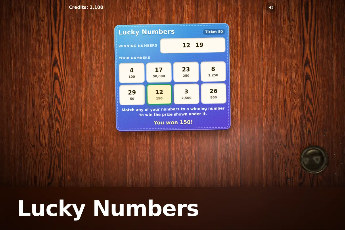 Lucky Numbers game screen