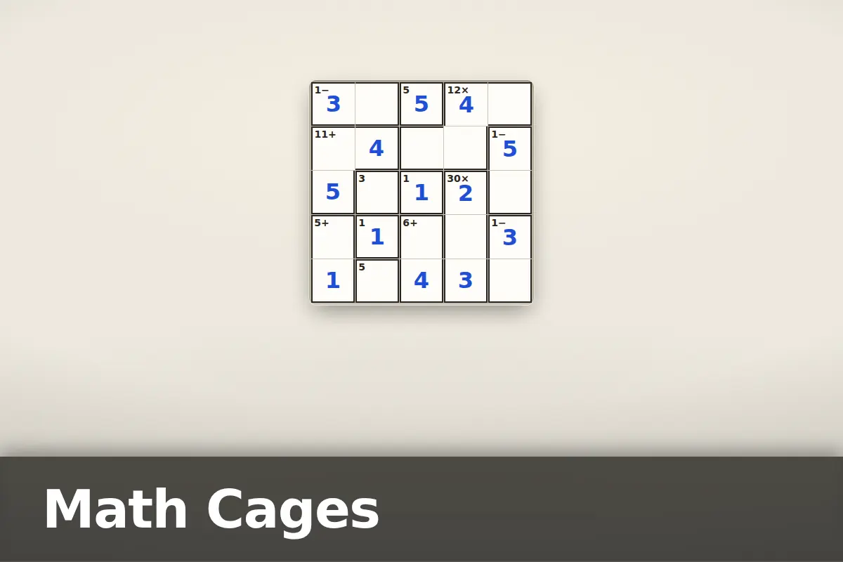 Math Cages game screen