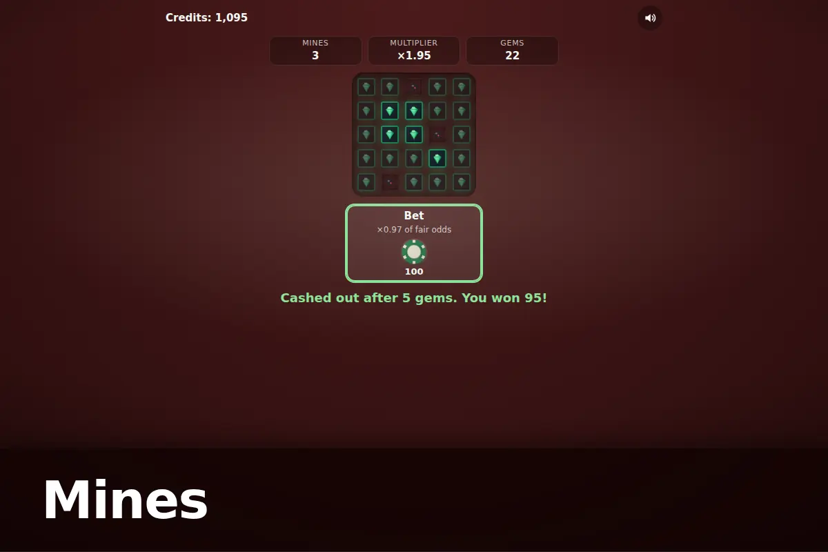 Mines game screen