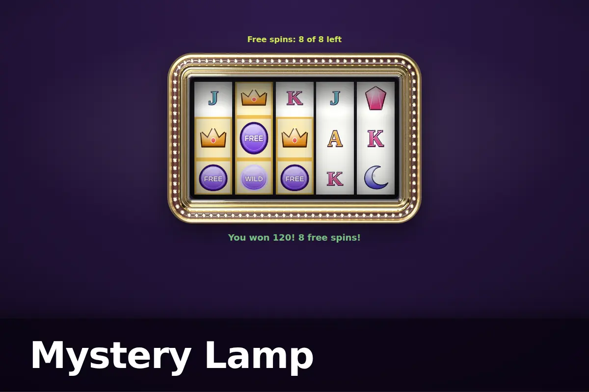 Mystery Lamp game screen