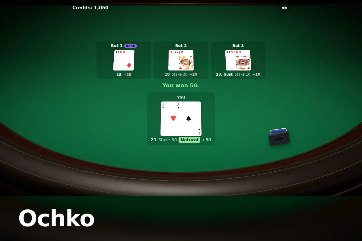 Ochko game screen