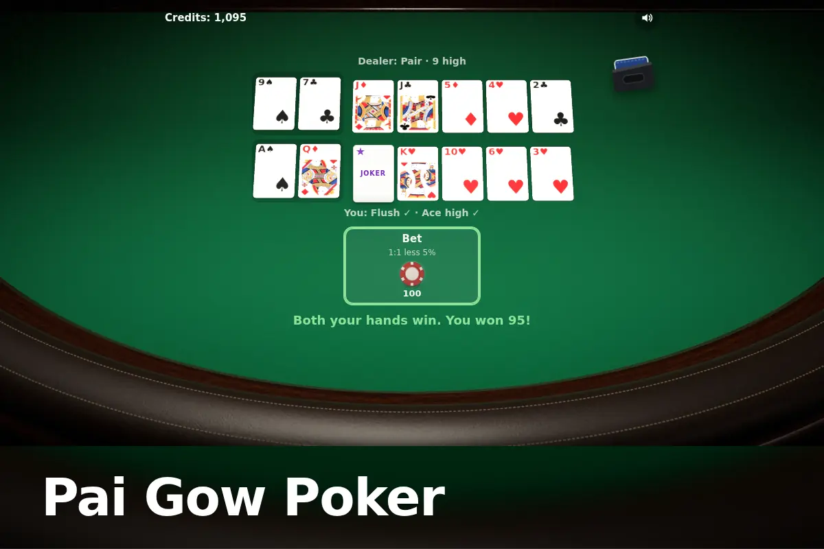 Pai Gow Poker game screen