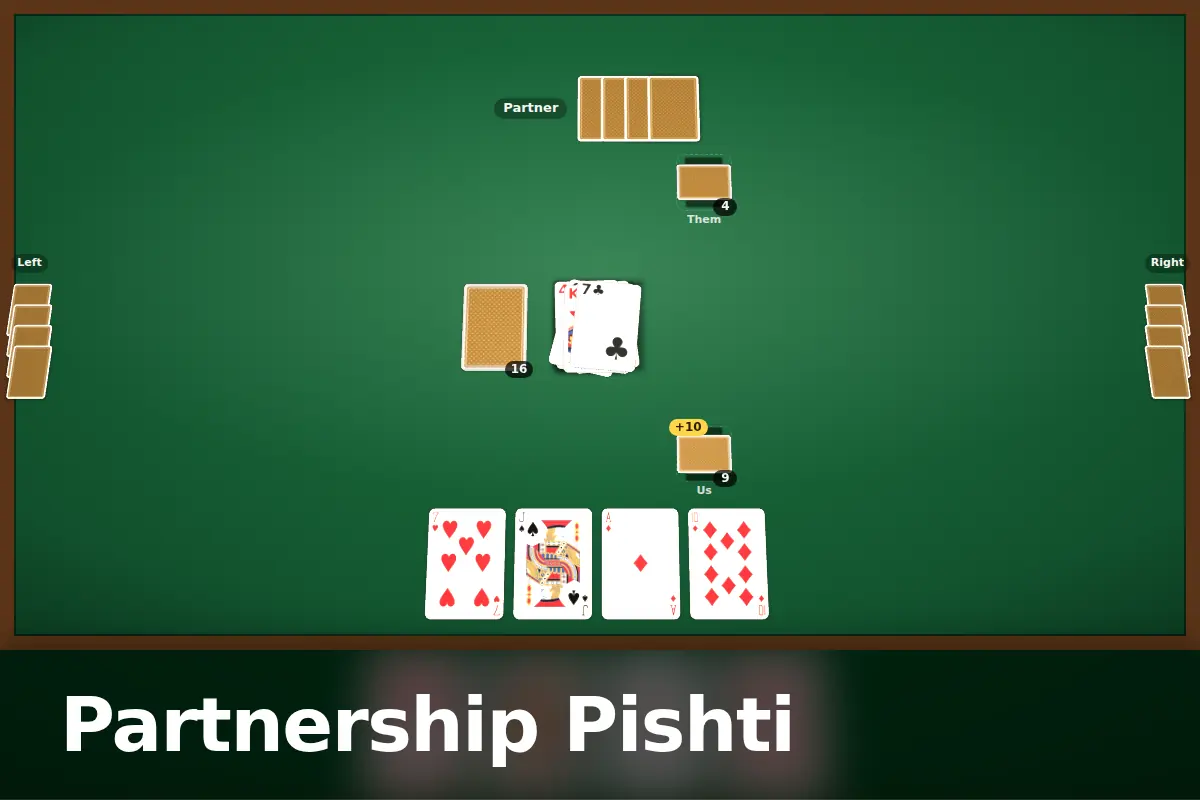Partnership Pishti game screen