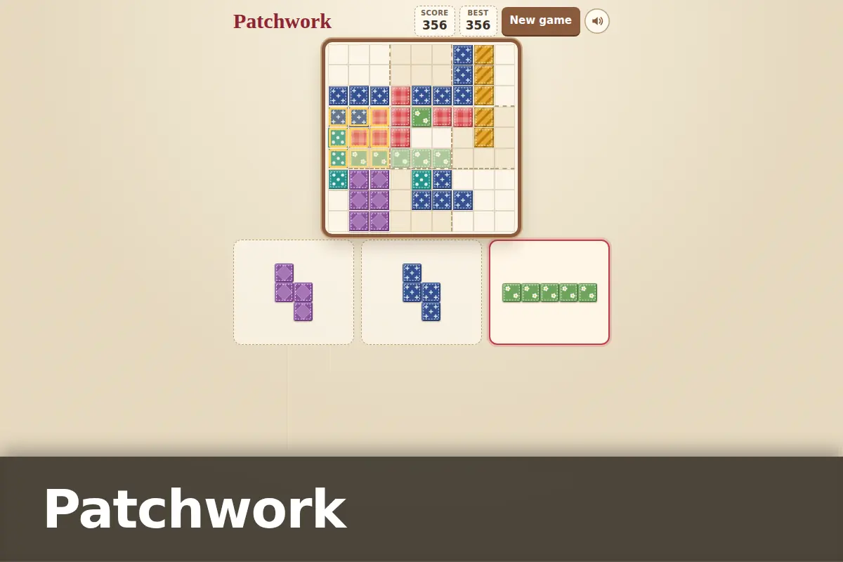 Patchwork game screen