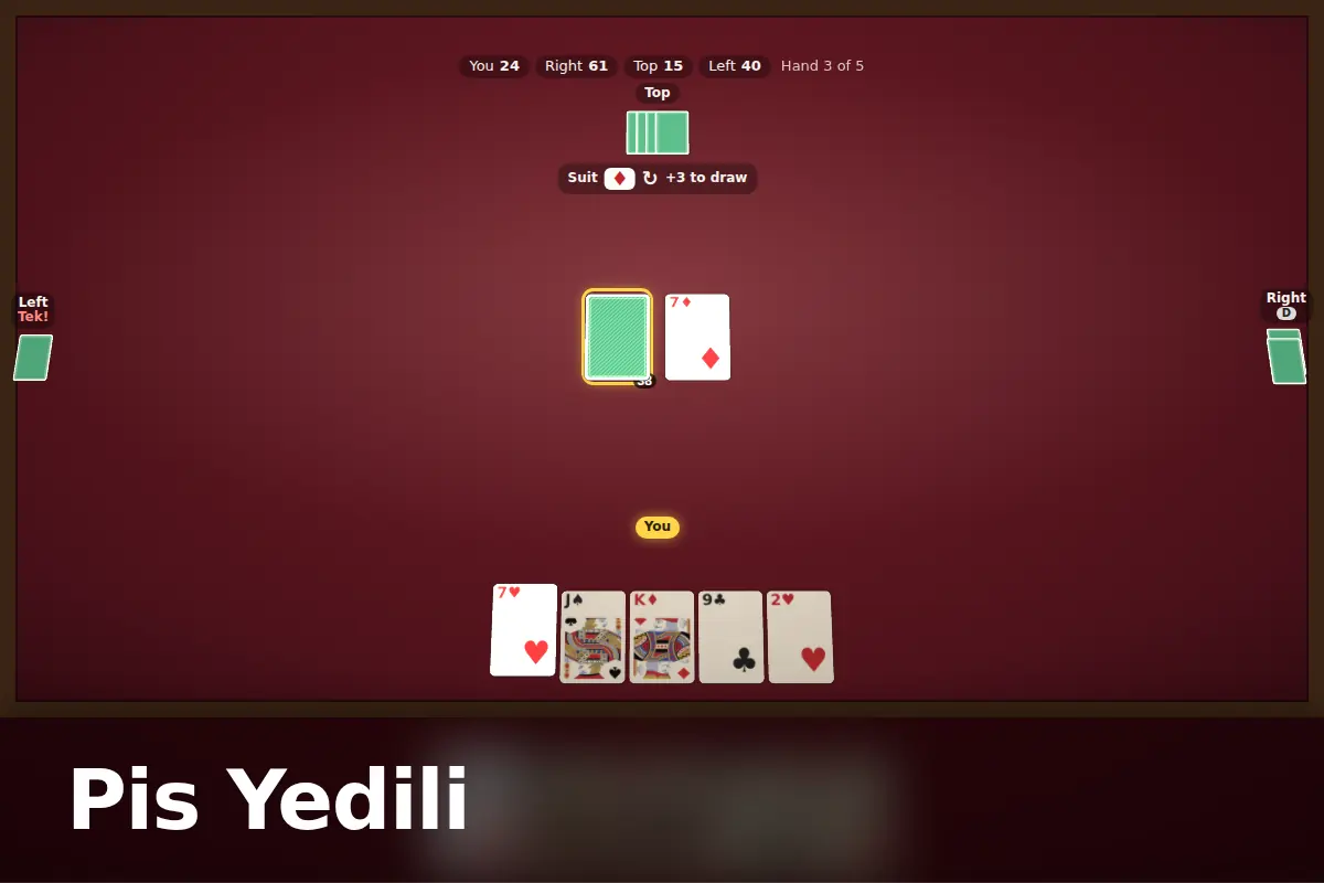 Pis Yedili game screen