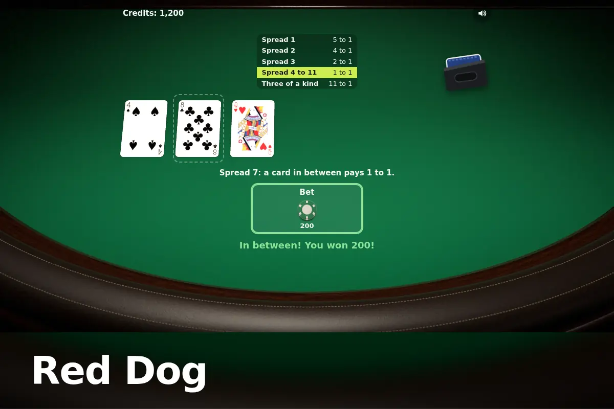 Red Dog game screen