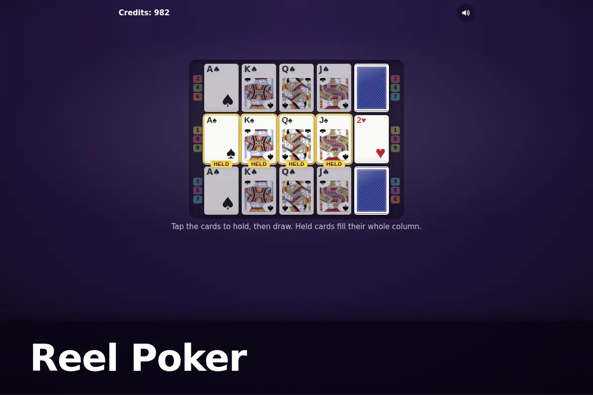 Reel Poker game screen