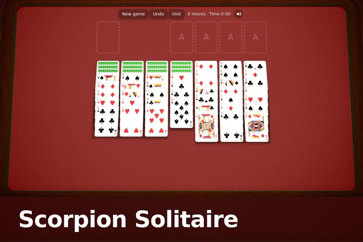Scorpion Solitaire game screen