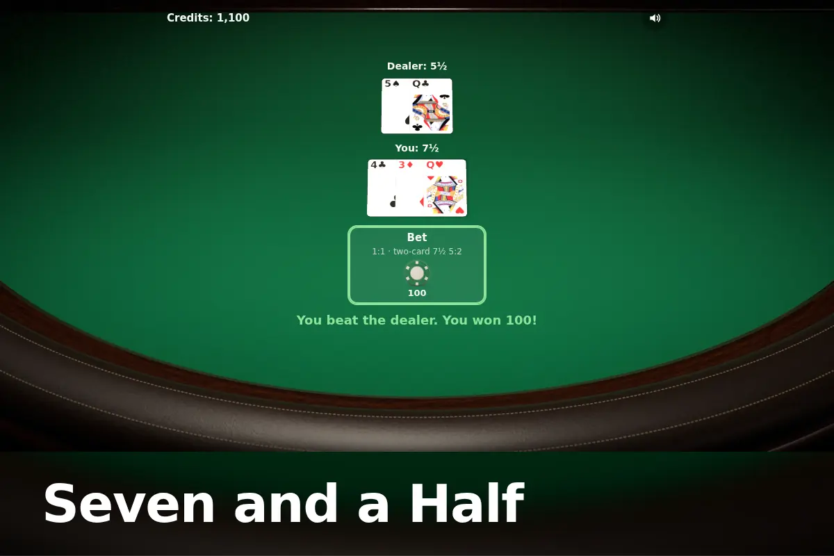 Seven and a Half game screen