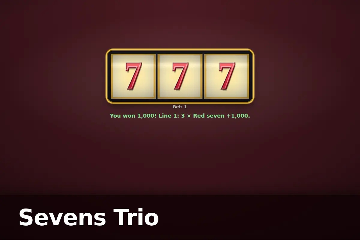 Sevens Trio game screen
