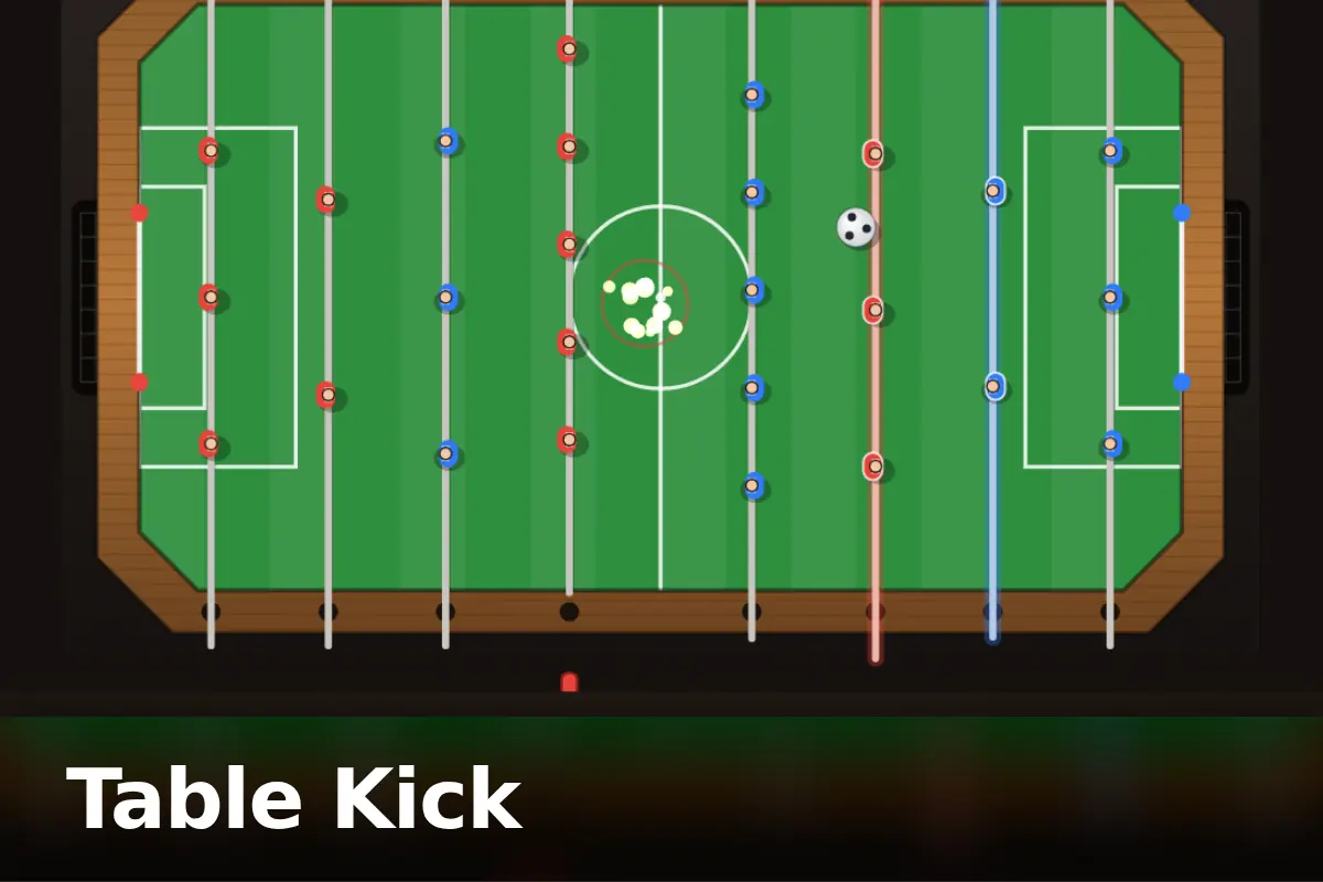 Table Kick game screen