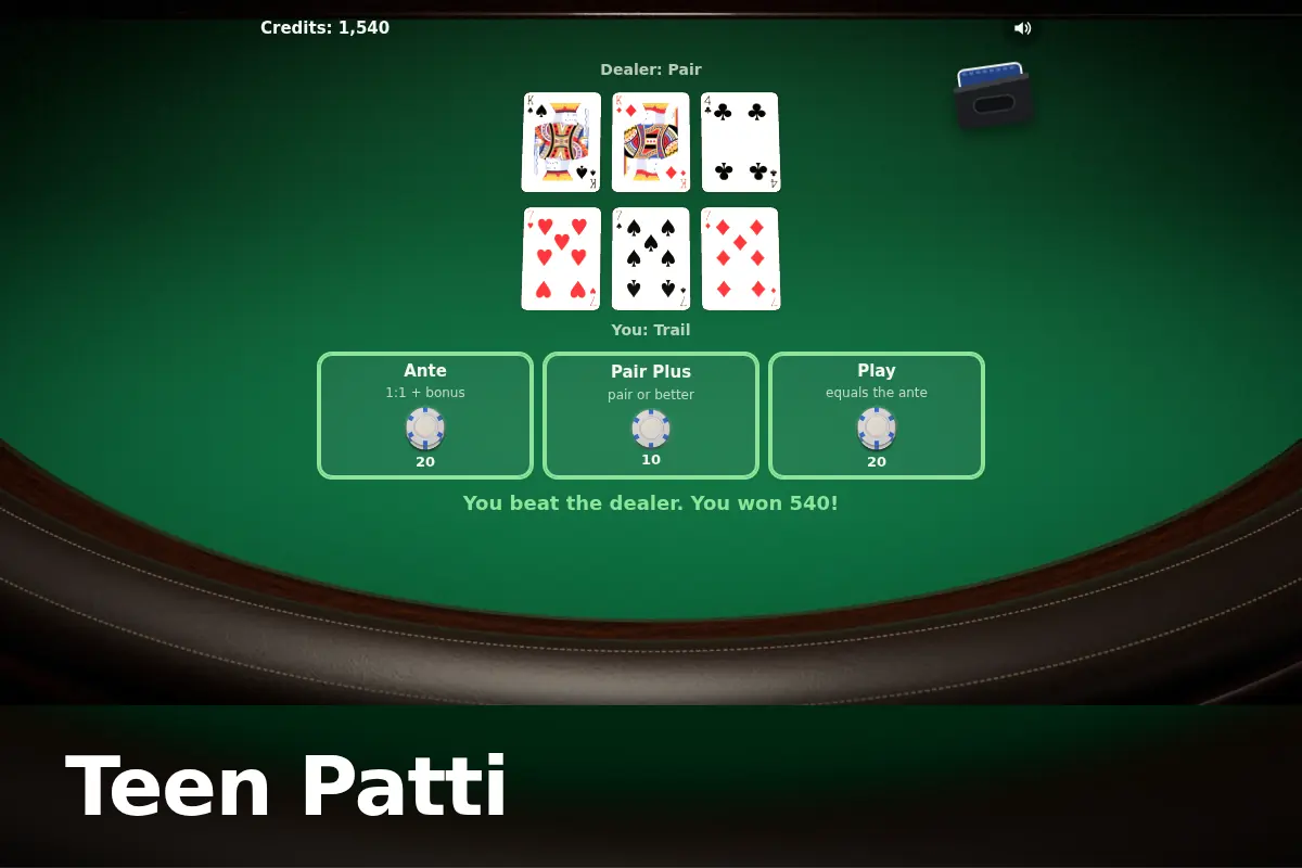 Teen Patti game screen