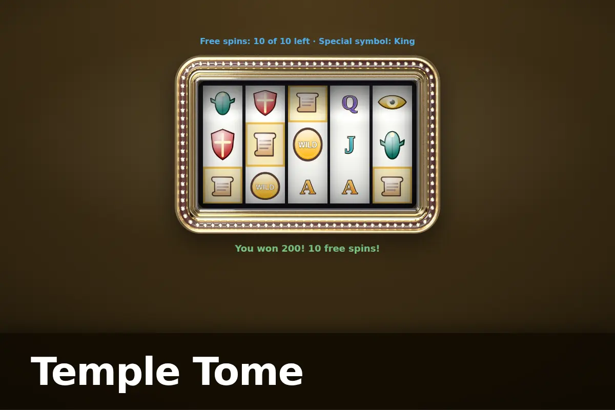 Temple Tome game screen