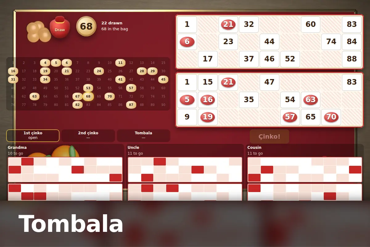 Tombala game screen