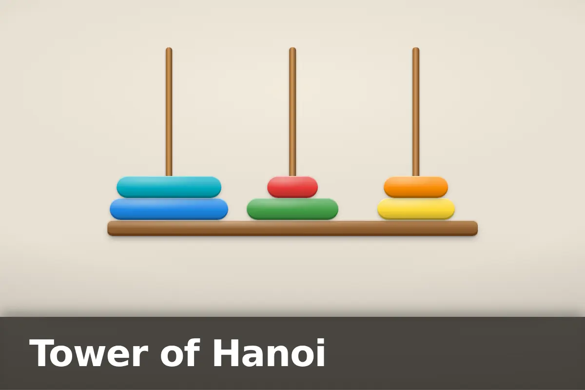 Tower of Hanoi game screen