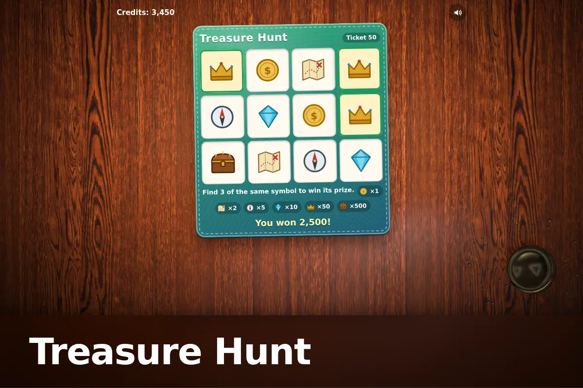 Treasure Hunt game screen