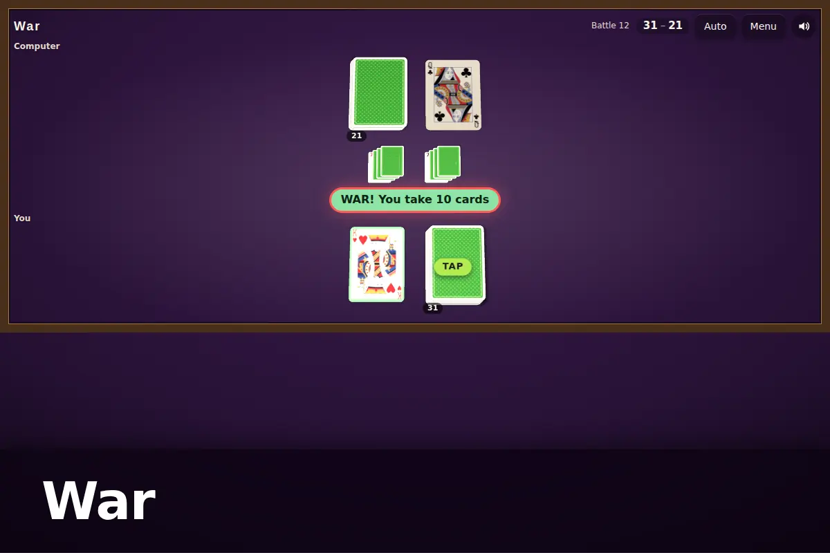 War game screen